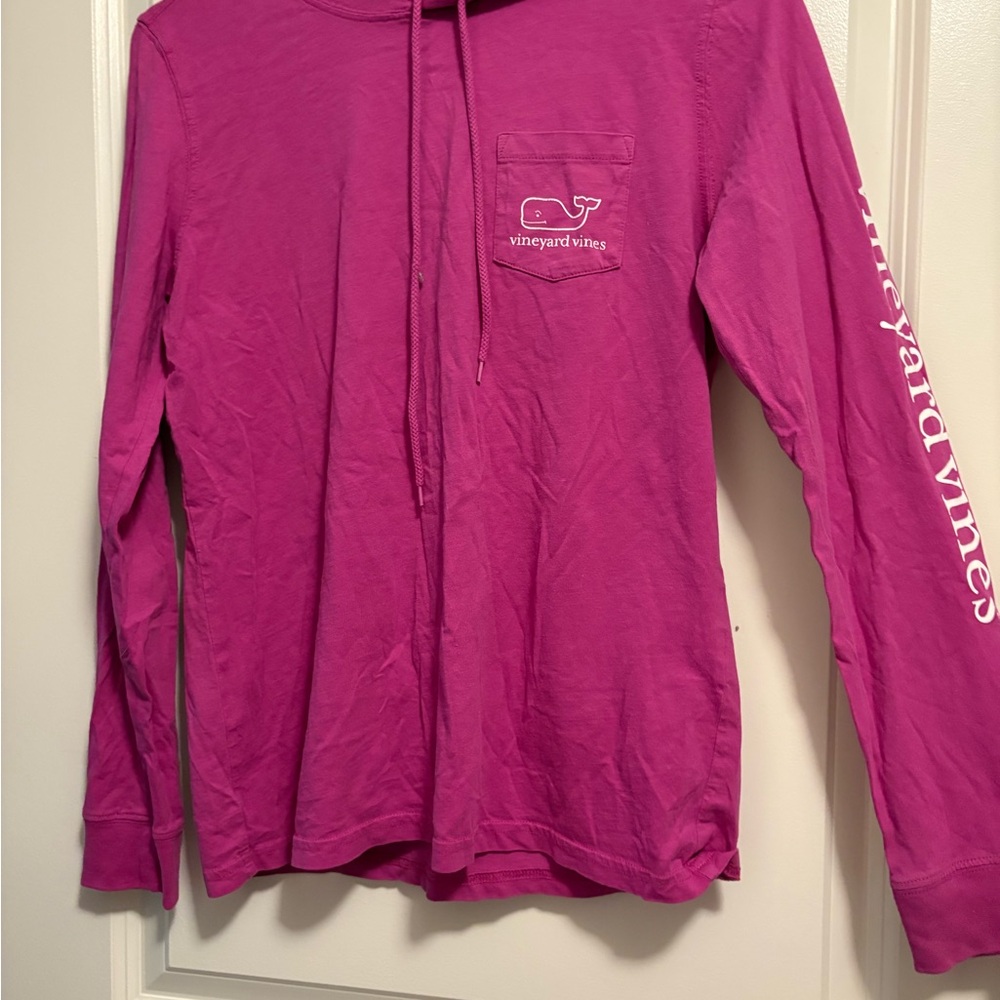 Vineyard Vines Pink Long Sleeve Tee with Logo
